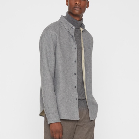 Doubleface Long Sleeve Shirt - New With Tags - NEVER WORN - Charcoal - Picture 1 of 5